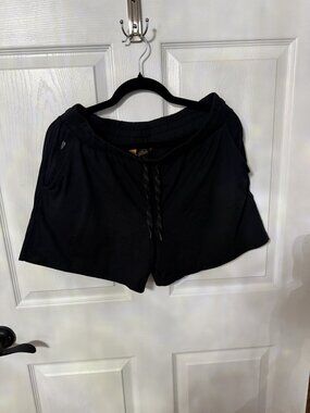 Pacific Trail Black Drawstring Workout Shorts